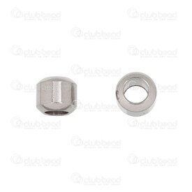 1720-240107-13 - Stainless Steel bead cylinder 5x6mm Plain 3.5mm hole 50pcs 1720-240107-13,Beads,Metal,Stainless Steel,montreal, quebec, canada, beads, wholesale