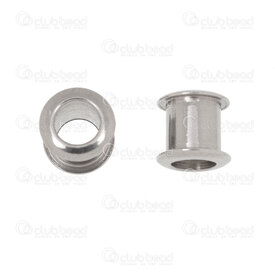 1720-240107-22085 - Acier Inoxydable 304 Bille Cylindre 8x8mm Concave Trou 5mm Naturel 20pcs 1720-240107-22085,Accessoires de finition,Séparateurs,montreal, quebec, canada, beads, wholesale