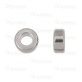 1720-240107-23 - Stainless Steel Bead Spacer 8x4mm 4mm hole Natural 20pcs 1720-240107-23,Beads,Metal,Stainless Steel,montreal, quebec, canada, beads, wholesale