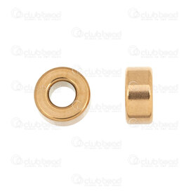 1720-240107-23GL - Stainless Steel Bead Spacer 8x4mm 4mm hole Gold Plated 10pcs 1720-240107-23GL,Beads,Metal,Stainless Steel,montreal, quebec, canada, beads, wholesale