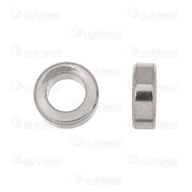 1720-240107-25 - Stainless Steel Bead Spacer 8.5x3mm 5mm hole Natural 20pcs 1720-240107-25,Beads,Metal,Stainless Steel,montreal, quebec, canada, beads, wholesale