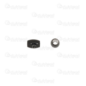 1720-240112-01BN - Stainless Steel 304 Bead European Style Oval 4x3mm Black 1.5mm Hole 50pcs 1720-240112-01BN,Beads,Stainless Steel,montreal, quebec, canada, beads, wholesale