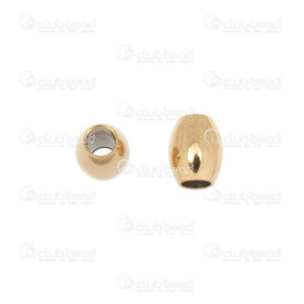 1720-240112-05GL - stainless steel rice bead 5*6mm gold 10pcs 1720-240112-05GL,montreal, quebec, canada, beads, wholesale