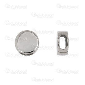 1720-240115-01 - stainless steel bead round 10.5x5mm 5.5x3mm Hole Natural 4pcs 1720-240115-01,Beads,Metal,Stainless Steel,montreal, quebec, canada, beads, wholesale