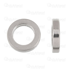 1720-240116-01 - Stainless Steel Bead Washer 10x2mm Plain 6mm Hole Natural 20cps 1720-240116-01,Beads,Metal,montreal, quebec, canada, beads, wholesale