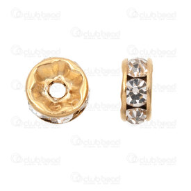 1720-240207-07GL - Acier Inoxydable 304 bille Separateur Rondelle 3.5x7.5mm avec Pierre du Rhin Cristal Trou 1.5mm Plaque Or 20pcs 1720-240207-07GL,Accessoires de finition,Séparateurs,montreal, quebec, canada, beads, wholesale