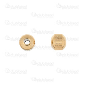 1720-240301-045.5GL - Stainless steel bead round 5.5x6mm straight line design 2mm hole Gold 20pcs 1720-240301-045.5GL,montreal, quebec, canada, beads, wholesale