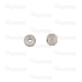 1720-240301-063.5 - Stainless steel bead round 3.5x4mm mesh line design 1.5mm hole Natural 50pcs 1720-240301-063.5,1720-24,montreal, quebec, canada, beads, wholesale