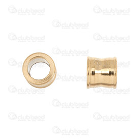 1720-240307-21GL - Stainless Steel bead Tube barrel 7x8mm carved design 5mm hole Gold 10pcs 1720-240307-21GL,1720-,montreal, quebec, canada, beads, wholesale
