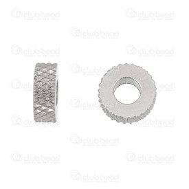 1720-240307-44083 - Acier Inoxydable 304 Bille Separateur 3x8mm motif Ligne Filet Trou 3.5mm Naturel 50pcs 1720-240307-44083,Accessoires de finition,montreal, quebec, canada, beads, wholesale