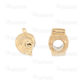1720-240315-13GL - Acier Inoxydable Bille Feuille 13x9mm Or 2pcs 1720-240315-13GL,Billes,LEAFS,montreal, quebec, canada, beads, wholesale