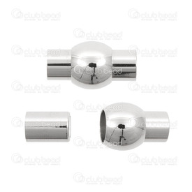 1720-2500-001 - Stainless Steel 304 Magnetic Clasp Round Natural For 5mm Cord 1pc 1720-2500-001,Stainless Steel,Findings,1pc,Stainless Steel 304,Magnetic Clasp,Round,Grey,Natural,Metal,For 5mm Cord,1pc,China,montreal, quebec, canada, beads, wholesale