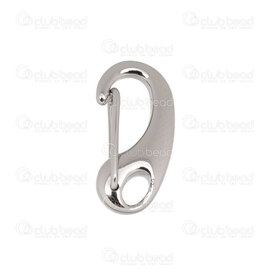 1720-2514-21 - Stainless steel carabiner clasp lobster 21x10.5x3.5mm 4.5x3mm hole Natural 5pcs 1720-2514-21,Findings,Clasps,montreal, quebec, canada, beads, wholesale