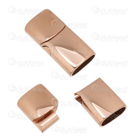 1720-2515-RGL - Stainless Steel 304 Magnetic Clasp For Flat Cord 12x6.5mm 28x14.5x8.5mm Double Lock Rose Gold 1pc 1720-2515-RGL,1pc,Metal,Stainless Steel 304,Magnetic Clasp,For Flat Cord 12x6.5mm,Double Lock,28x14.5x8.5mm,Pink,Rose Gold,Metal,1pc,China,montreal, quebec, canada, beads, wholesale