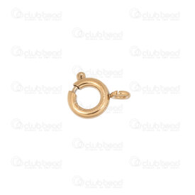 1720-2516-05GL - Stainless Steel 304 Spring Ring Clasp 5mm 1.5mm Loop Gold Plated 20pcs 1720-2516-05GL,Findings,Clasps,Springing,Spring rings,montreal, quebec, canada, beads, wholesale
