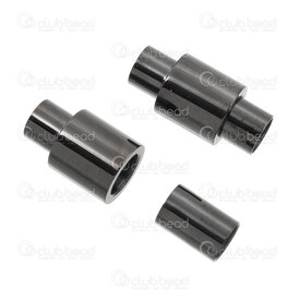 1720-2517-05BN - Stainless Steel 304 Magnetic Clasp for Round Cord 5mm 17x7mm Black 5pcs 1720-2517-05BN,Findings,Stainless Steel,montreal, quebec, canada, beads, wholesale