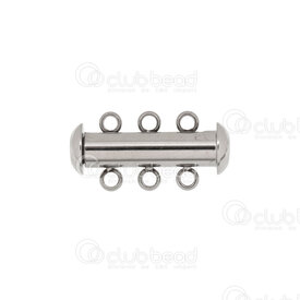 1720-2520-03 - Stainless Steel 304 Magnetic Clasp Multi-Rows 20x10mm 3 Rows Natural 1.5mm Loop 4pcs 1720-2520-03,Findings,Clasps,Multi-rows,Stainless Steel 304,Magnetic Clasp,Multi-Rows,3 Rows,20x10mm,Grey,Natural,Metal,1.5mm Loop,4pcs,China,montreal, quebec, canada, beads, wholesale