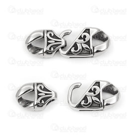 1720-2521 - Stainless Steel Hook Clasp 40x13x6mm Fancy Design Antique 1 set 1720-2521,Stainless Steel Hook clasp,montreal, quebec, canada, beads, wholesale