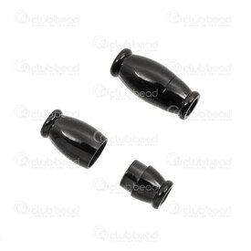 1720-2531-BN - Stainless Steel 304 Magnetic Clasp For Cord 14x6.5mm Barrel Black Inside Diameter 3mm 5pcs 1720-2531-BN,Black,Stainless Steel 304,Magnetic Clasp,For Cord,Barrel,14x6.5mm,Black,Black,Metal,Inside Diameter 3mm,5pcs,China,montreal, quebec, canada, beads, wholesale