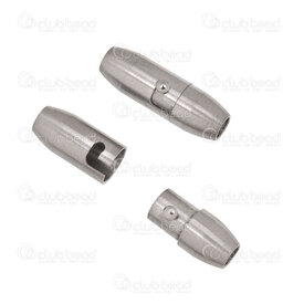 1720-2533-03B - Stainless Steel 304 Magnetic Clasp 19x6mm Double Lock Natural Brushed Finish Inside Diameter 3mm 4pcs 1720-2533-03B,Stainless Steel 304,Grey,Stainless Steel 304,Magnetic Clasp,Double Lock,19x6mm,Grey,Natural,Metal,Brushed Finish,Inside Diameter 3mm,4pcs,China,montreal, quebec, canada, beads, wholesale