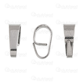 1720-2537 - Stainless Steel Bail Clasp 14x7.5x5mm 9 shape Natural 20pcs 1720-2537,Stainless Steel Clasp,montreal, quebec, canada, beads, wholesale