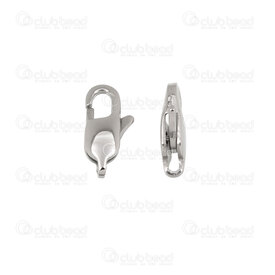 1720-2541-09 - Acier Inoxydable 304 Fermoir Crabe 9x4mm Polissage Qualite Superieure Naturel 25pcs 1720-2541-09,Accessoires de finition,Fermoirs,À ressort,Pinces de crabe,montreal, quebec, canada, beads, wholesale