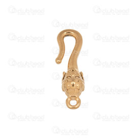 1720-2545-3GL - Acier Inoxydable 304 Fermoir Crochet 13.5x5x3.5mm avec Motif Bouddha Plaque Or 10pcs 1720-2545-3GL,Clasps,montreal, quebec, canada, beads, wholesale