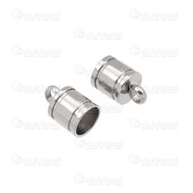1720-2606-05 - Stainless steel cord end connector 5mm inner 7x6mm Natural 10pcs 1720-2606-05,Findings,Connectors,montreal, quebec, canada, beads, wholesale