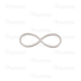 1720-2608-21 - Stainless steel link Infinity shape 21x7x0.8mm Natural 20pcs 1720-2608-21,Findings,Stainless Steel,montreal, quebec, canada, beads, wholesale