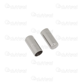 1720-2617-03 - Stainless steel cord end for 3mm round cord 7.5x3.5mm Natural 50ps 1720-2617-03,Findings,Cord ends,montreal, quebec, canada, beads, wholesale