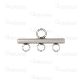 1720-2622-03 - Stainelss steel Connector 3 Rows 21.5x11mm Natural 10pcs 1720-2622-03,Findings,montreal, quebec, canada, beads, wholesale