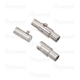 1720-2625-03 - Stainless Steel 304 Magnetic Clasp For Cord 16.5x5mm Double Lock Natural Inside Diameter 3mm 4pcs 1720-2625-03,1720-,4pcs,Stainless Steel 304,Magnetic Clasp,For Cord,Double Lock,16.5x5mm,Grey,Natural,Metal,Inside Diameter 3mm,4pcs,China,montreal, quebec, canada, beads, wholesale