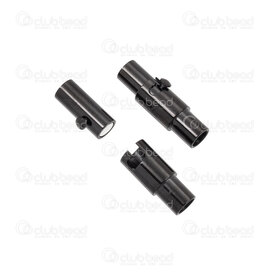 1720-2625-03BN - Stainless Steel 304 Magnetic Clasp For Cord 16.5x5mm Double Lock Black Inside Diameter 3mm 4pcs 1720-2625-03BN,Stainless Steel 304,Magnetic Clasp,For Cord,Double Lock,16.5x5mm,Black,Black,Metal,Inside Diameter 3mm,4pcs,China,montreal, quebec, canada, beads, wholesale