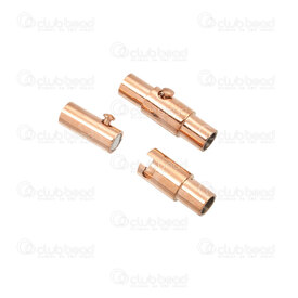 1720-2625-03RGL - Stainless Steel 304 Magnetic Clasp For Cord 16.5x5mm Double Lock Rose Gold Inside Diameter 3mm 4pcs 1720-2625-03RGL,Findings,Stainless Steel,4pcs,Stainless Steel 304,Magnetic Clasp,For Cord,Double Lock,16.5x5mm,Pink,Rose Gold,Metal,Inside Diameter 3mm,4pcs,China,montreal, quebec, canada, beads, wholesale
