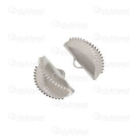 1720-2633-15 - Stainless steel Claw Connector 15x9.5mm Half-Round with 1.5mm ring Natural 50pcs 1720-2633-15,New Products,montreal, quebec, canada, beads, wholesale