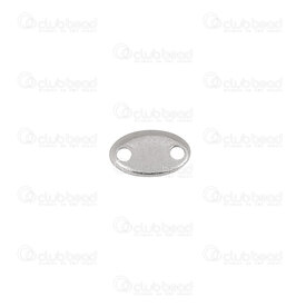 1720-2637 - Stainless steel Ovel Link Plate 6x3.5x0.5mm Plain Natural 100pcs 1720-2637,montreal, quebec, canada, beads, wholesale