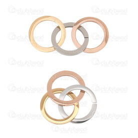 1720-2646-3 - Stainless Steel Link Tripple Ring 12x0.9mm High Quality Polish Gold-Rose Gold-Natural 4pcs 1720-2646-3,Findings,Stainless Steel,montreal, quebec, canada, beads, wholesale