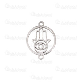 1720-2652-13 - Stainless Steel 304 Link-Connector Spiritual Fatima Hand 15x12x1mm Natural 1mm Loop 10pcs 1720-2652-13,Stainless Steel,Findings,Stainless Steel 304,Link-Connector,Spiritual,Fatima Hand,15x12x1mm,Grey,Natural,Metal,1mm Loop,10pcs,China,montreal, quebec, canada, beads, wholesale