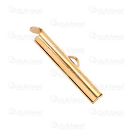 1720-2667-25GL - Stainless Steel Multi-Rows Connector Tube 25x4mm Gold Plated 20pcs 1720-2667-25GL,Connectors,montreal, quebec, canada, beads, wholesale