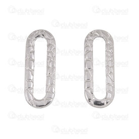 1720-2677 - Stainless Steel 304 Link Oval 20x7.5x1.5mm Hammered Inner Diamater 15.5x3mm Natural 20pcs 1720-2677,1720-26,montreal, quebec, canada, beads, wholesale