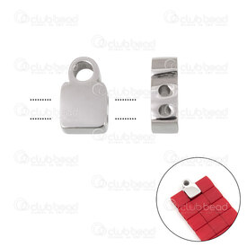 1720-2685-T07 - Acier Inoxydable 304 Connecteur 7x4.5x3mm pour Tila Boucle 1.5mm Naturel 10pcs 1720-2685-T07,Liens connecteurs,Métal,montreal, quebec, canada, beads, wholesale