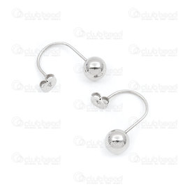 1720-2709 - disc stainless steel butter fly clutch with curve link ball 8mm 10pcs  ?U? 1720-2709,Findings,montreal, quebec, canada, beads, wholesale