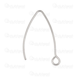 1720-2713-25 - Stainless Steel 316 Fish Hook 25x0.8mm V Shape Natural 100pcs 1720-2713-25,Findings,Earrings,montreal, quebec, canada, beads, wholesale