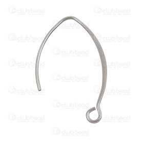 1720-2713-27F - Stainless Steel 316 Flat Fish Hook 27x0.8mm V Shape Natural 50pcs 1720-2713-27F,Findings,montreal, quebec, canada, beads, wholesale