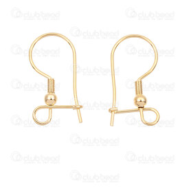 1720-2757-LGL - Stainless Steel 304 Fish Hook 20x11x0.8mm with Left Lock Gold Plated 20pcs 1720-2757-LGL,2.4,montreal, quebec, canada, beads, wholesale