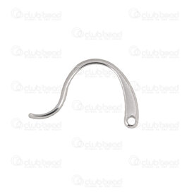 1720-2759 - Stainless Steel Earring Flat Fish Hook 13x17x1mm Natural 50pcs 1720-2759,Findings,Earrings,montreal, quebec, canada, beads, wholesale