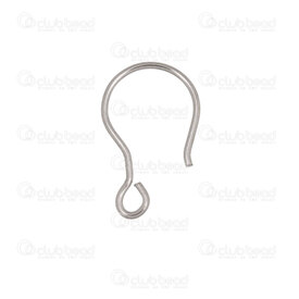 1720-2761 - Acier Inoxydable 316 Crochet pour Boucle d'Oreille Rond 16x10x0.8mm Naturel 100pcs 1720-2761,Crochets,montreal, quebec, canada, beads, wholesale