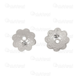 1720-2801 - Stainless Steel 304 Bead Cap Flower 10mm Natural 50pcs 1720-2801,Findings,Bead caps,Stainless Steel 304,Bead Cap,Flower,10mm,Grey,Natural,Metal,50pcs,China,montreal, quebec, canada, beads, wholesale