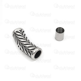 1720-2805 - Stainless Steel 304 Magnetic Clasp For Cord 10x28.5mm With Fancy Design Natural Inside diameter 5.5mm 1pc 1720-2805,Stainless Steel 304,Magnetic Clasp,For Cord,With Fancy Design,10x28.5mm,Grey,Natural,Metal,Inside Diameter 5.5mm,1pc,China,montreal, quebec, canada, beads, wholesale