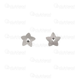 1720-2809-07 - Stainless Steel 304 Bead Cap Star With Dots 7x7.5mm Natural Hole 1mm 100pcs 1720-2809-07,1720-,100pcs,Stainless Steel 304,Bead Cap,With Dots,Star,7x7.5mm,Grey,Natural,Metal,Hole 1mm,100pcs,China,montreal, quebec, canada, beads, wholesale
